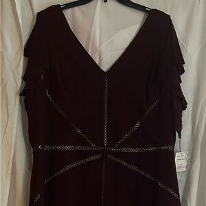 Elegant Burgundy Dress